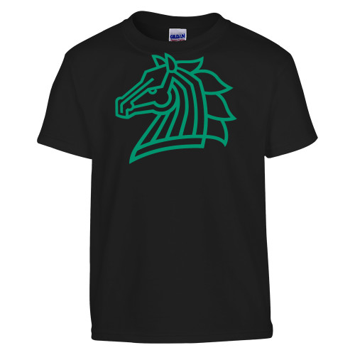  Youth Black T Shirt - Mustang Mark