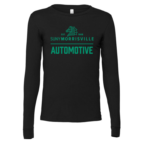  Bella + Canvas Black Jersey Cotton Long Sleeve T Shirt - Automotive