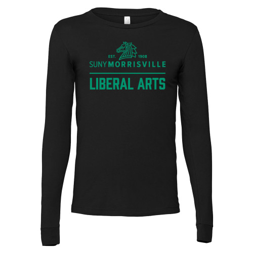 Bella + Canvas Black Jersey Cotton Long Sleeve T Shirt - Liberal Arts