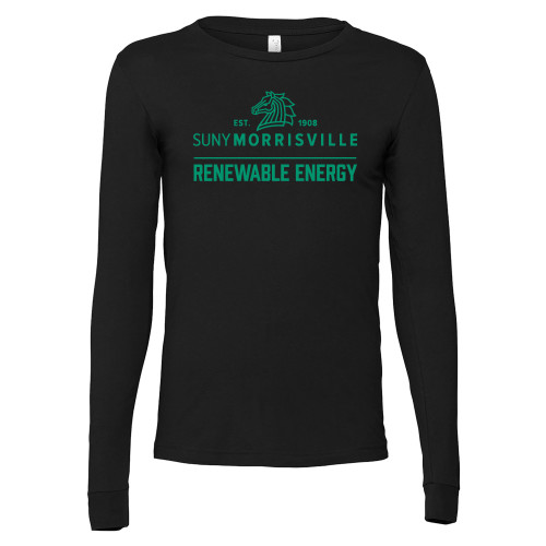  Bella + Canvas Black Jersey Cotton Long Sleeve T Shirt - Renewable Energy