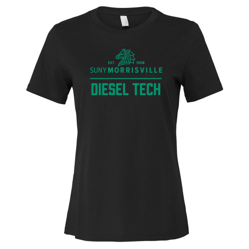 Bella + Canvas Womens Black Relaxed Cotton T Shirt - Diesel Tech