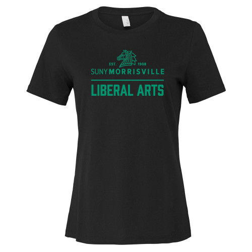  Bella + Canvas Womens Black Relaxed Cotton T Shirt - Liberal Arts