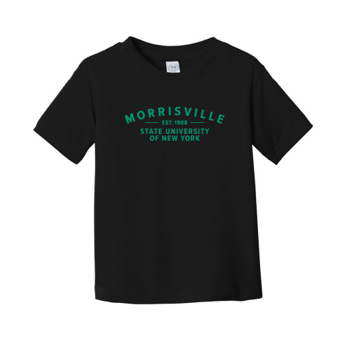  Toddler Black T Shirt - Arching Wordmark