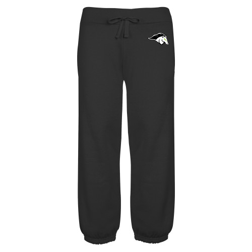 ENZA Womens Black Banded Fleece Capri - Mustang Mascot