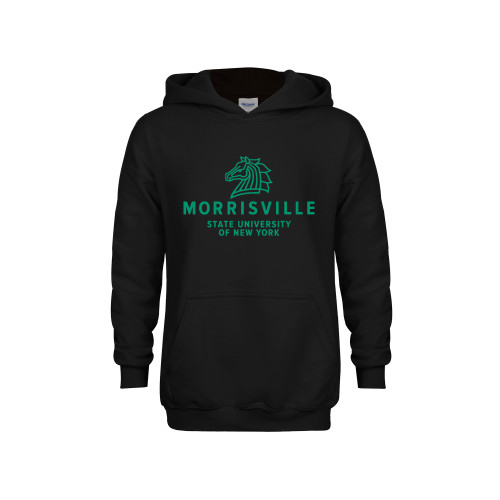  Youth Black Fleece Hoodie - Mustang and Formal Wordmark