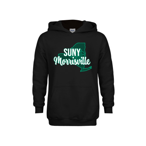  Youth Black Fleece Hoodie - NY Silhouette