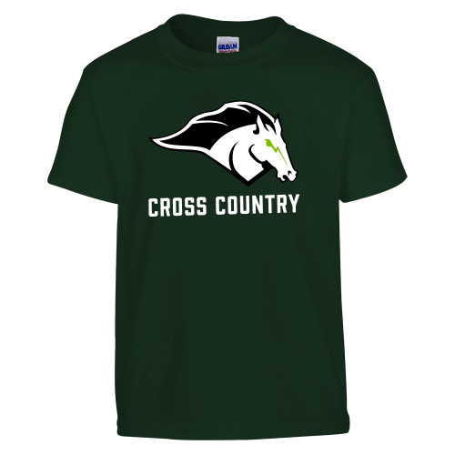  Youth Dark Green T Shirt - Cross Country