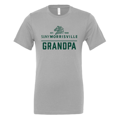  Bella + Canvas Ash Grey Jersey Cotton T Shirt - Grandpa