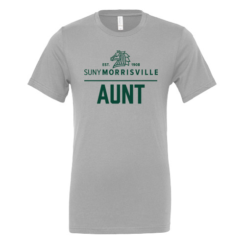  Bella + Canvas Ash Grey Jersey Cotton T Shirt - Aunt