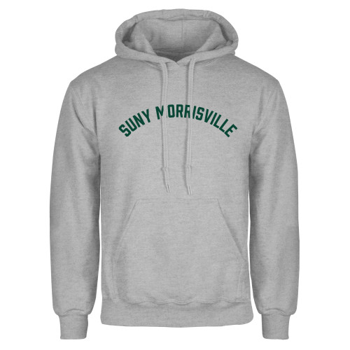 Grey Fleece Hoodie - Arched SUNY Morisville