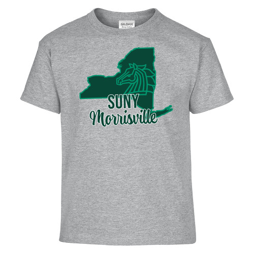  Youth Grey T Shirt - NY Silhouette