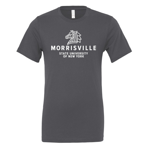  Bella + Canvas Asphalt Jersey Cotton T Shirt - Mustang and Formal Wordmark