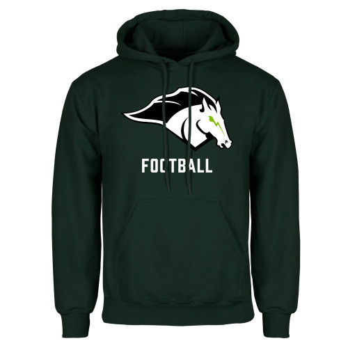  Dark Green Fleece Hood - Football