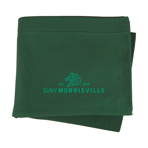  Dark Green Sweatshirt Blanket - Mustang and SUNY Wordmark