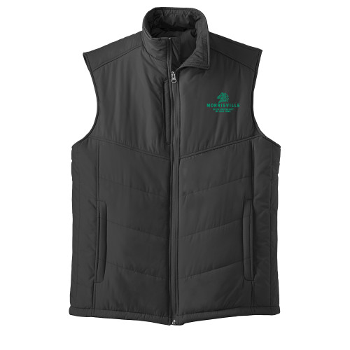  Black Puffer Vest - Mustang and Formal Wordmark