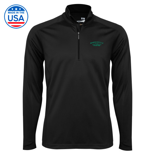  Syntrel Black Interlock 1/4 Zip - Arching Wordmark