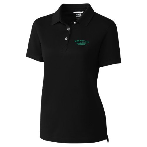  C&B Womens Black Advantage Polo - Arching Wordmark