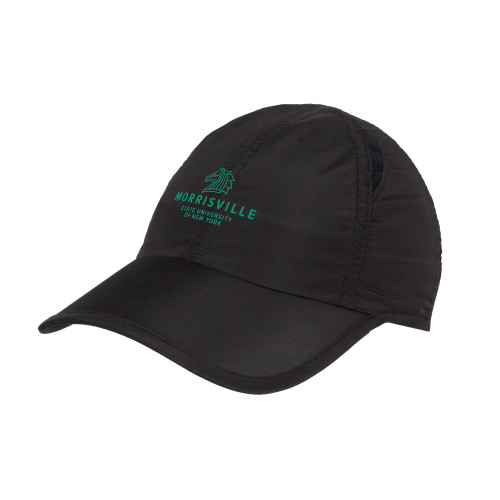  Womens Black Performance Cap - Mustang and Formal Wordmark