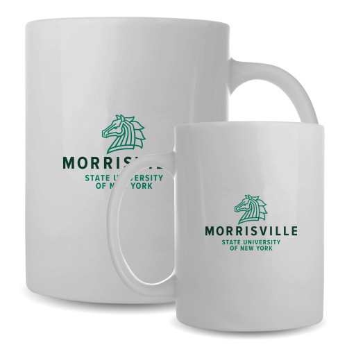  Full Color White Mug 15oz - Mustang and Formal Wordmark