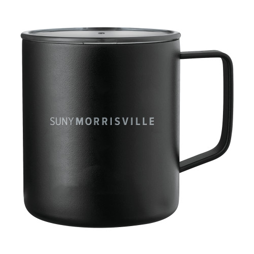  Rover Camp Vacuum Insulated Black Mug 14oz - Simplified Wordmark Engraved
