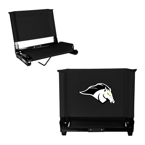  Stadium Chair Black - Mustang Mascot