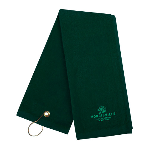  Dark Green Golf Towel - Mustang and Formal Wordmark