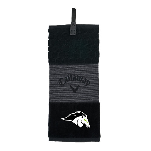  Callaway Black Trifold Towel - Mustang Mascot