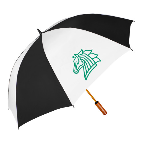  64 Inch Black/White Umbrella - Mustang Mark
