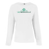 Thumbnail image for  Womens White Long Sleeve Hooded Tee