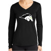 Thumbnail image for  Womens Black Performance Long Sleeve V Neck Shirt