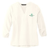 Thumbnail image for  Mercer + Mettle Womens Ivory 3/4 Sleeve Crepe Blouse