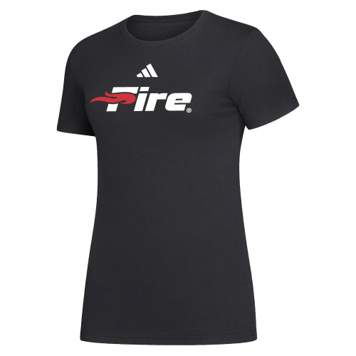  Adidas Womens Black Fresh Tee - Primary Mark