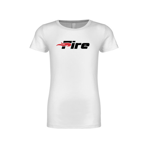  Next Level Girls White Fashion Fit T Shirt - Primary Mark