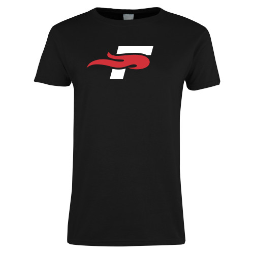  Womens Black Short Sleeve Tee - F