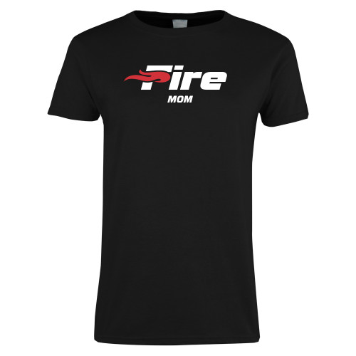  Womens Black Short Sleeve Tee - Mom