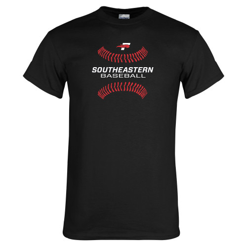  Black T Shirt - Baseball Design