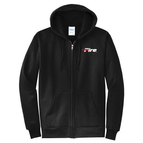  Extended Black Fleece Full Zip Hoodie - Primary Mark