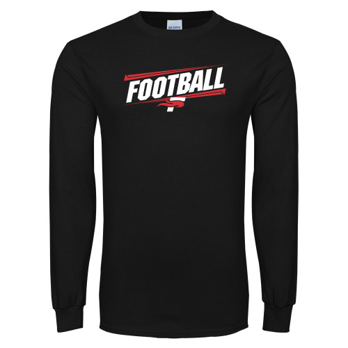  Black Long Sleeve T Shirt - Football Design