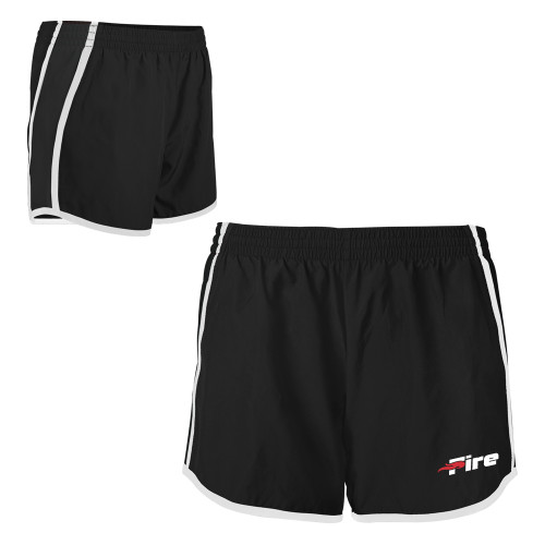  Womens Black/White Team Short - Primary Mark