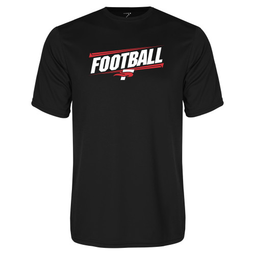  Black Performance Tee - Football Design