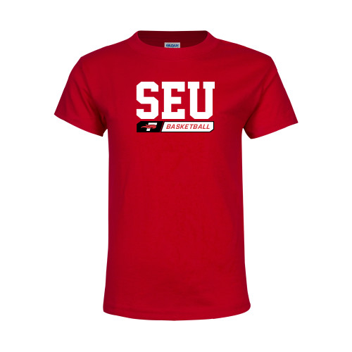  Youth Red T Shirt - Basketball Design