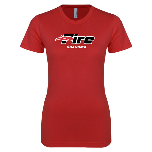  Next Level Womens Red Boyfriend Tee - Grandma