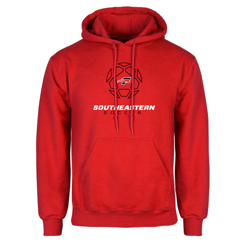  Red Fleece Hoodie - Soccer Design