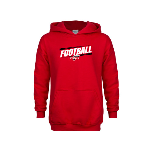  Youth Red Fleece Hoodie - Football Design
