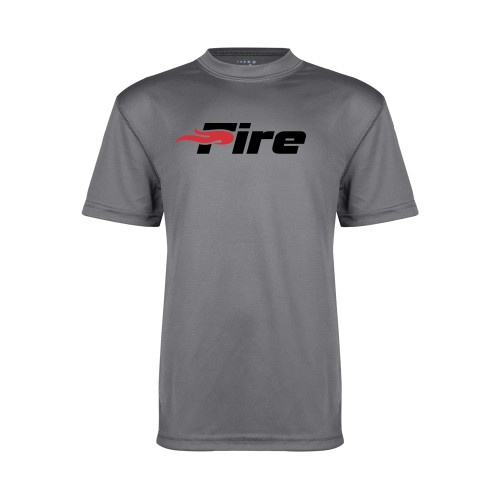  Youth Performance Grey Concrete Tee - Primary Mark
