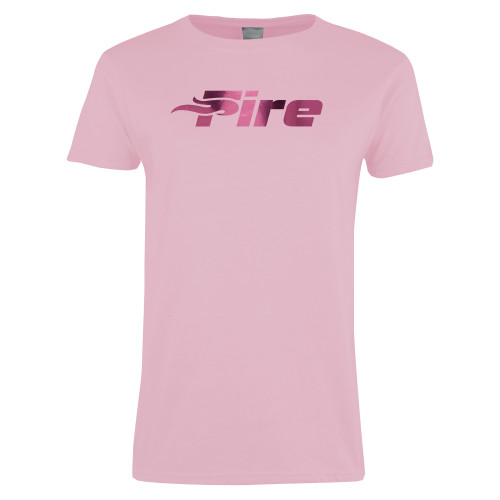  Womens Pink Short Sleeve Tee - Primary Mark  Foil