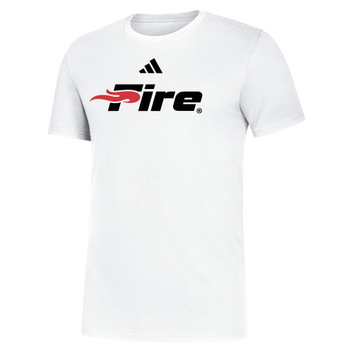  Adidas White Fresh Tee - Primary Mark