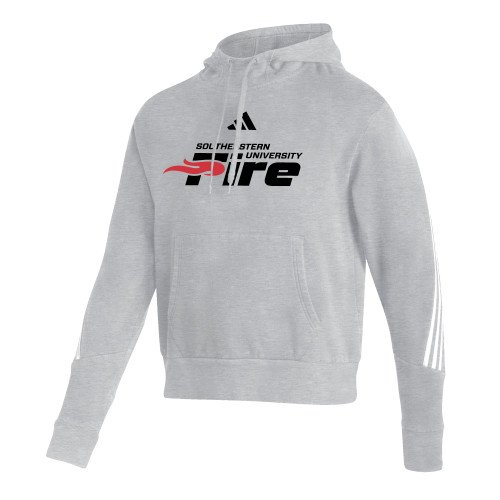  Adidas Medium Grey Heather Pullover Hood - Secondary Mark