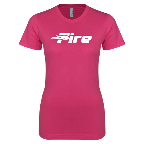  Next Level Womens Fuchsia Boyfriend Tee - Primary Mark
