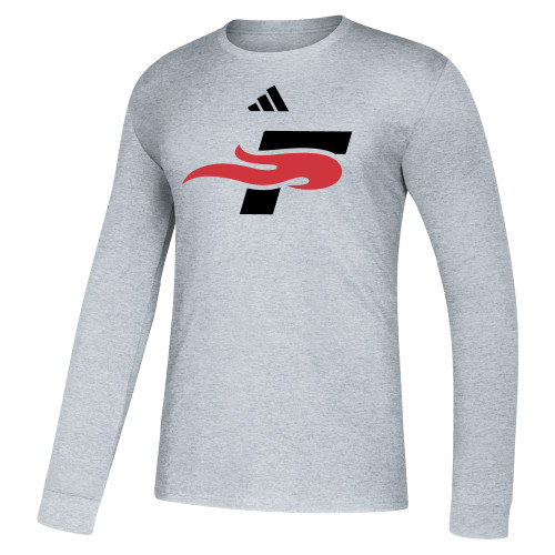  Adidas Medium Grey Heather Fresh Long Sleeve Tee - F Submark